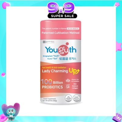 YOUGUTH PROBIOTICS - Lady Charming Up Gut Health & Anti-Oxidation Probiotics Health Supplement Sachets 2g x 30s image