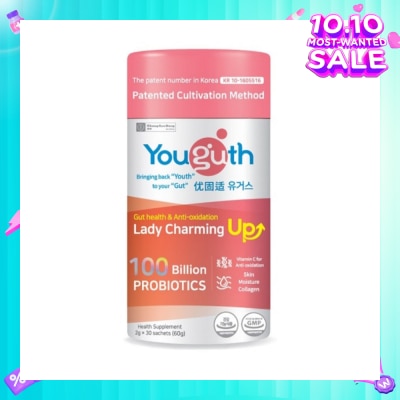 YOUGUTH PROBIOTICS Lady Charming Up Gut Health & Anti-Oxidation Probiotics Health Supplement Sachets 2g x 30s