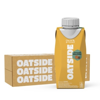 OATSIDE Caramel Macchiato Oat Milk (Dairy Free, Creamy, Zero Added Sugar, Coffee) 200ml x 24s (Per Carton)