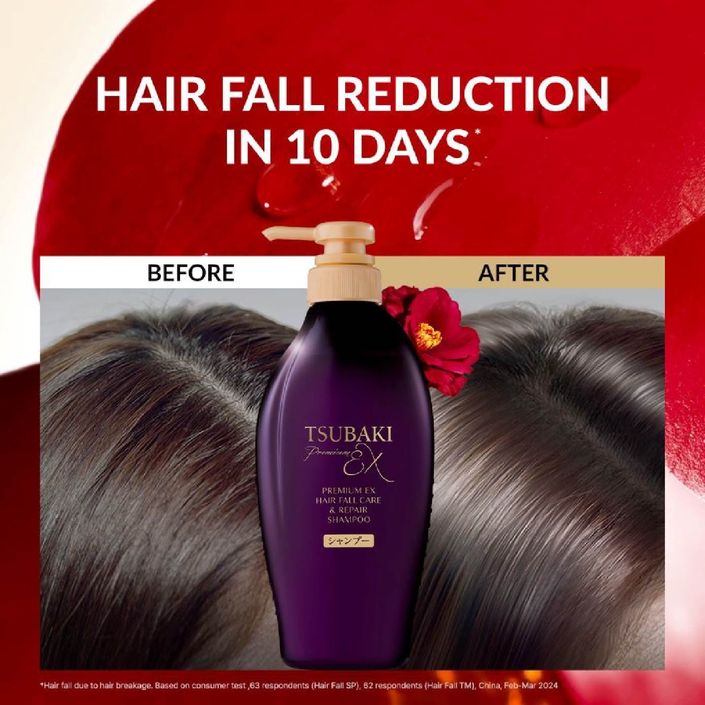 Premium EX Hair Fall Care & Repair Shampoo (5x Less Hair Fall, Hydrate Scalp & Repair Hair For Thicker & Fuller) 450ml