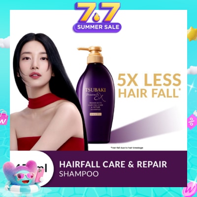 TSUBAKI - Premium EX Hair Fall Care & Repair Shampoo (5x Less Hair Fall, Hydrate Scalp & Repair Hair For Thicker & Fuller) 450ml
