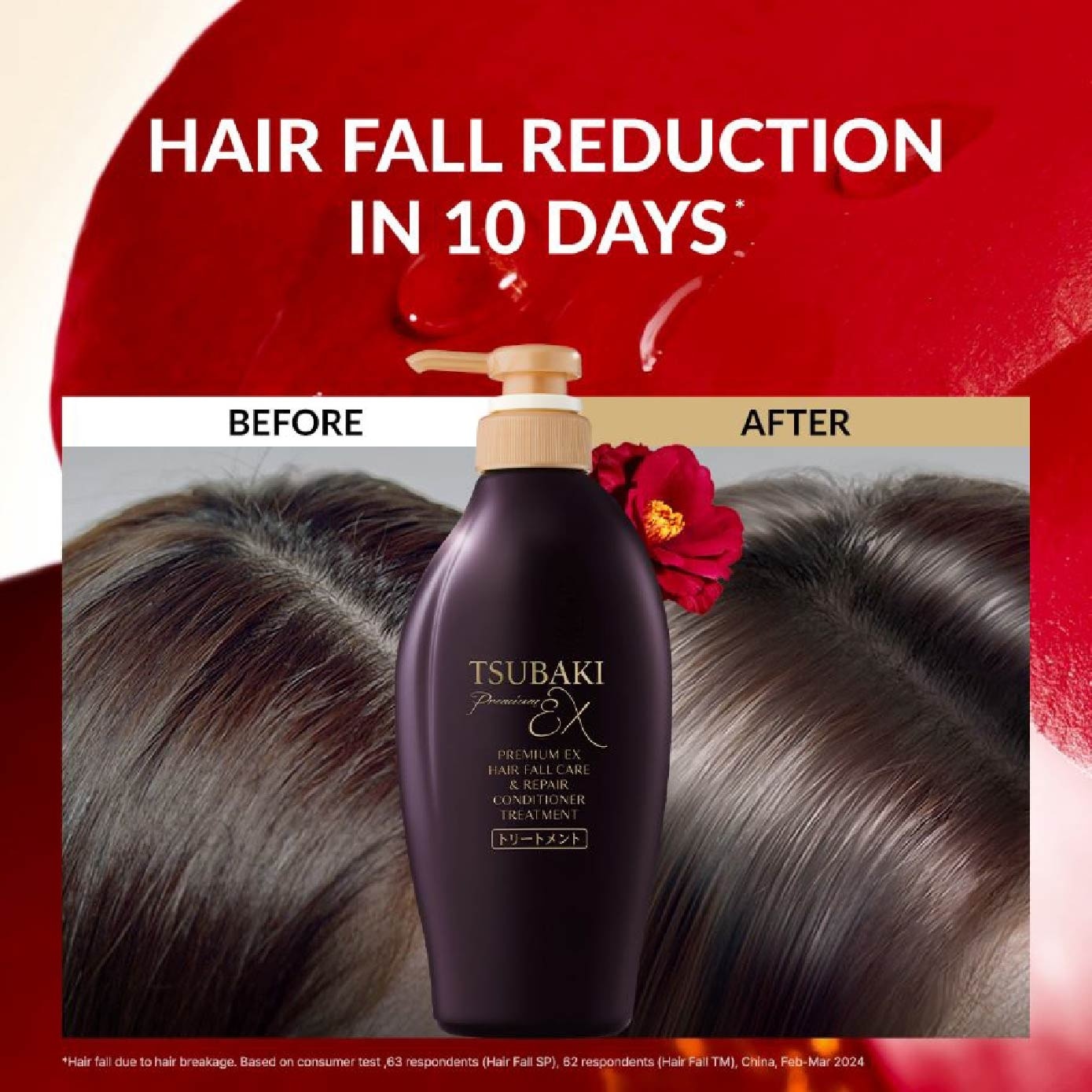 Premium EX Hair Fall Care & Repair Conditioner Treatment (5x Less Hair Fall, Hydrate Scalp & Repair Hair For Thicker & Fuller) 450ml