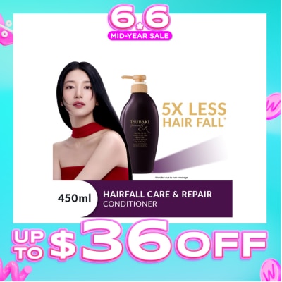 TSUBAKI - Premium EX Hair Fall Care & Repair Conditioner Treatment (5x Less Hair Fall, Hydrate Scalp & Repair Hair For Thicker & Fuller) 450ml