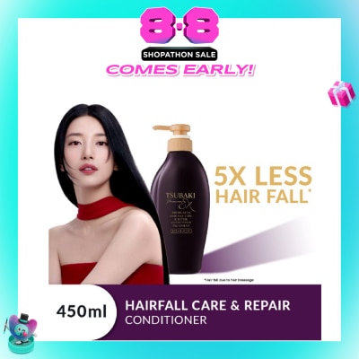 TSUBAKI - Premium EX Hair Fall Care & Repair Conditioner Treatment (5x Less Hair Fall, Hydrate Scalp & Repair Hair For Thicker & Fuller) 450ml