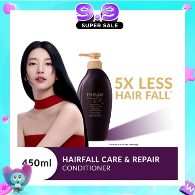 TSUBAKI - Premium EX Hair Fall Care & Repair Conditioner Treatment (5x Less Hair Fall, Hydrate Scalp & Repair Hair For Thicker & Fuller) 450ml image