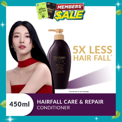 TSUBAKI Premium EX Hair Fall Care & Repair Conditioner Treatment (5x Less Hair Fall, Hydrate Scalp & Repair Hair For Thicker & Fuller) 450ml image