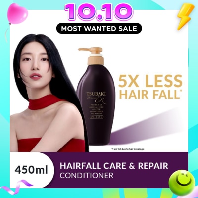 TSUBAKI Premium EX Hair Fall Care & Repair Conditioner Treatment (5x Less Hair Fall, Hydrate Scalp & Repair Hair For Thicker & Fuller) 450ml image