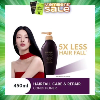 TSUBAKI - Premium EX Hair Fall Care & Repair Conditioner Treatment (5x Less Hair Fall, Hydrate Scalp & Repair Hair For Thicker & Fuller) 450ml