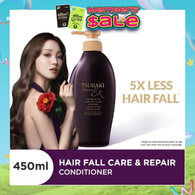 TSUBAKI - Premium EX Hair Fall Care & Repair Conditioner Treatment (5x Less Hair Fall, Hydrate Scalp & Repair Hair For Thicker & Fuller) 450ml