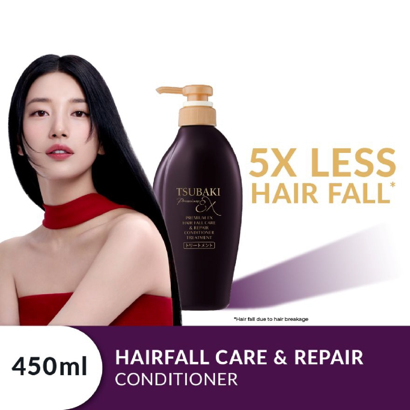 Premium EX Hair Fall Care & Repair Conditioner Treatment (5x Less Hair Fall, Hydrate Scalp & Repair Hair For Thicker & Fuller) 450ml