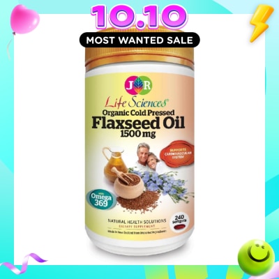 JR LIFE High Strength Organic Cold Pressed Flaxseed Oil 1500mg 240's (Expiry: Jul`2027) image