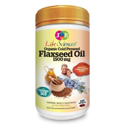 JR LIFE High Strength Organic Cold Pressed Flaxseed Oil 1500mg  240's
