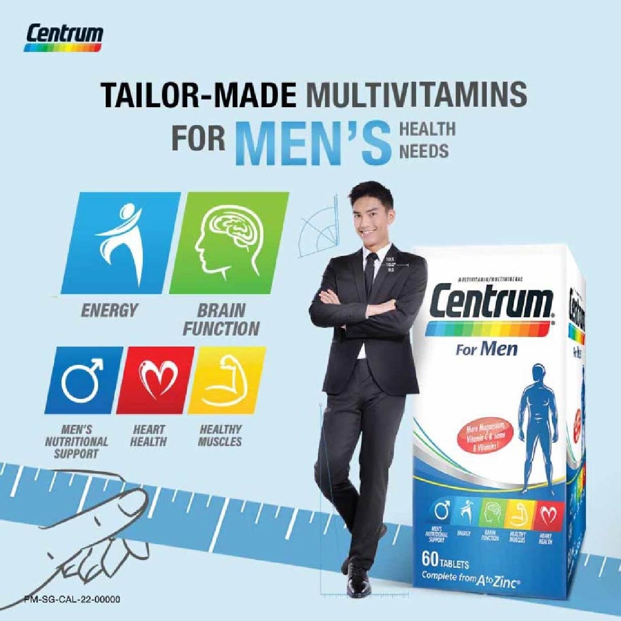 Multivitamin & Multimineral Tablet for Men (Complete from A to Zinc) 100s