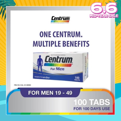 CENTRUM Multivitamin & Multimineral Tablet for Men (Complete from A to Zinc) 100s