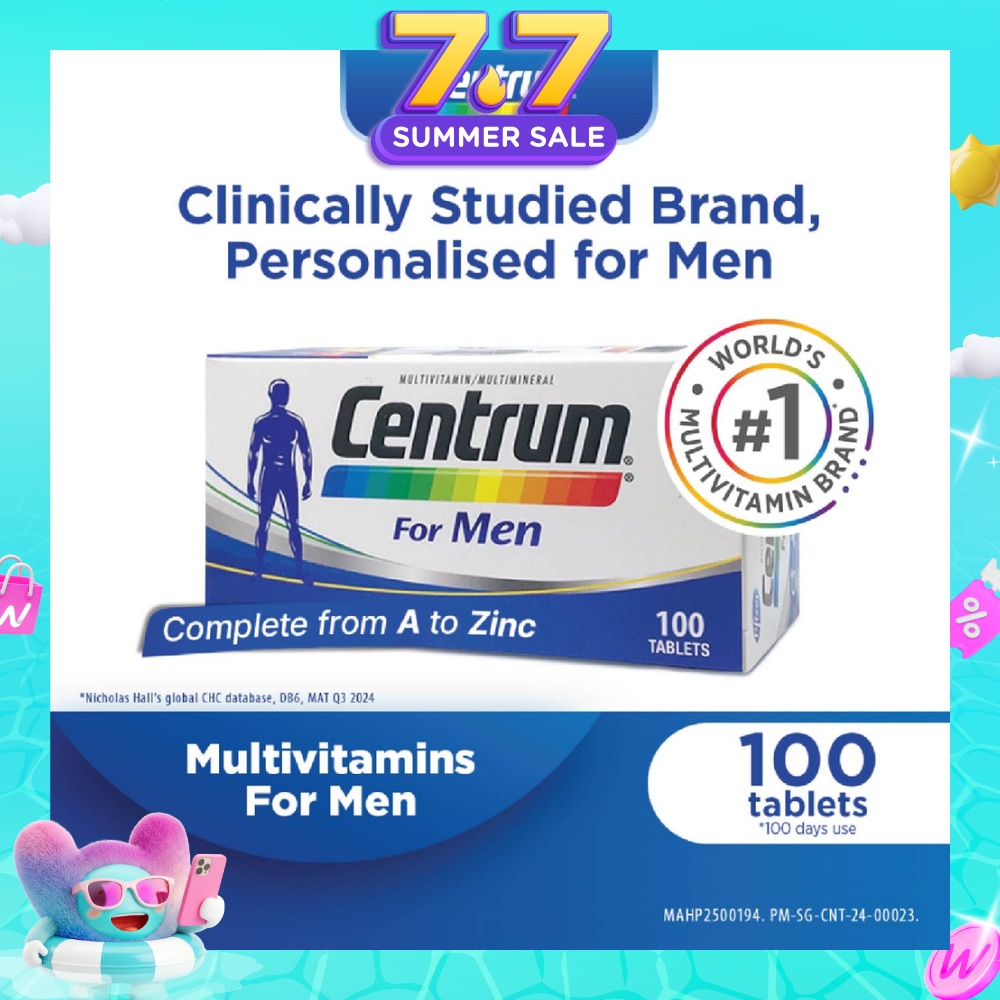 Multivitamin & Multimineral Tablet for Men (Complete from A to Zinc) 100s