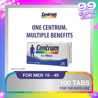 CENTRUM Multivitamin & Multimineral Tablet for Men (Complete from A to Zinc) 100s