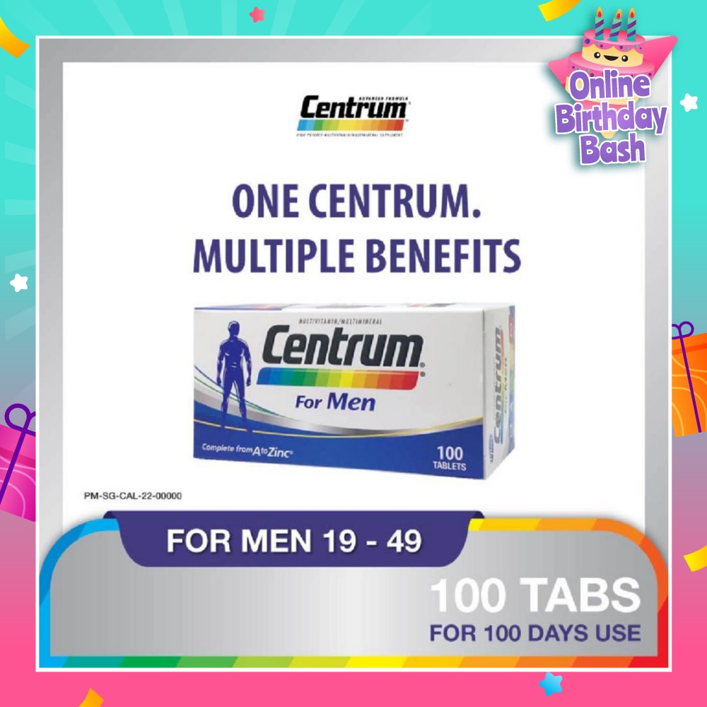 Multivitamin & Multimineral Tablet for Men (Complete from A to Zinc) 100s
