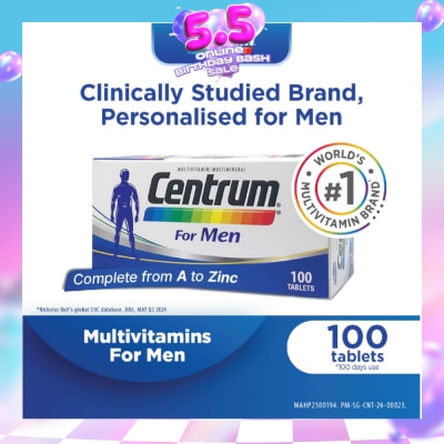CENTRUM - Multivitamin & Multimineral Tablet for Men (Complete from A to Zinc) 100s