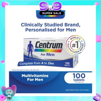 CENTRUM - Multivitamin & Multimineral Tablet for Men (Complete from A to Zinc) 100s image