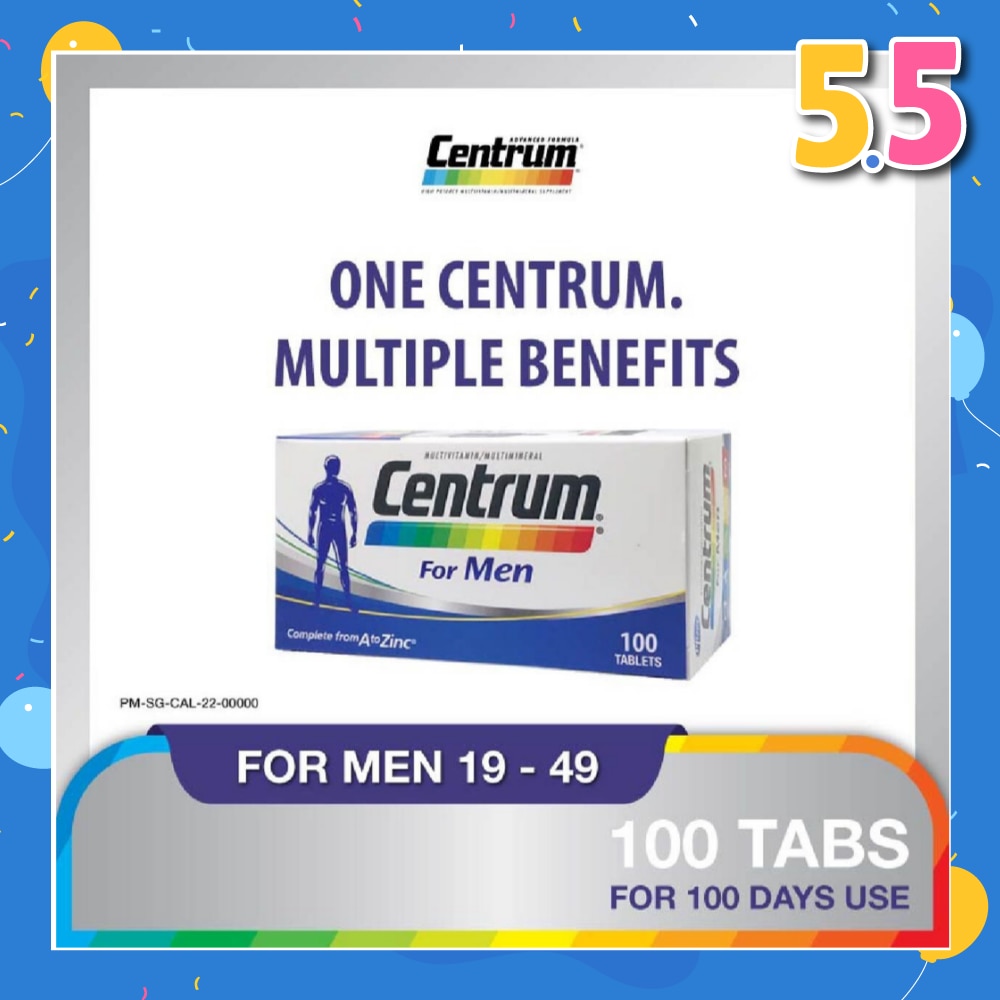 Multivitamin & Multimineral Tablet for Men (Complete from A to Zinc) 100s
