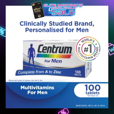 CENTRUM Multivitamin & Multimineral Tablet for Men (Complete from A to Zinc) 100s (Expiry: Jan`2026)