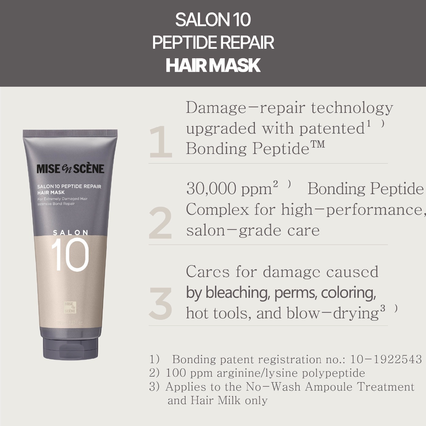Salon 10 Peptide Repair Hair Mask 215ml image