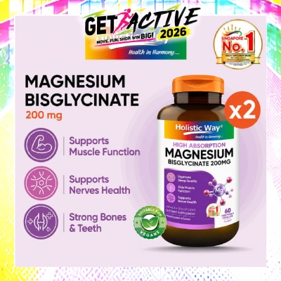 HOLISTIC WAY - Magnesium Bisglycinate Vegetarian Capsule Bundle Set 1s image