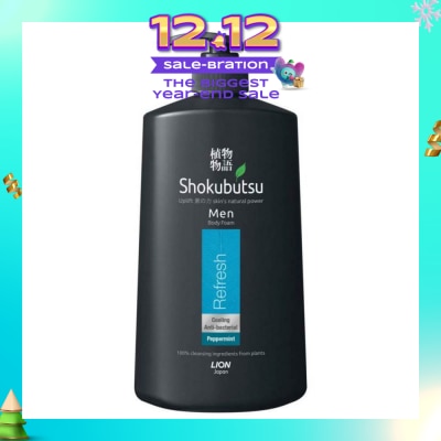 SHOKUBUTSU Men Peppermint Antibacterial Body Foam 900ml - Refresh
