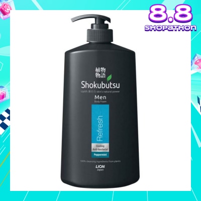 SHOKUBUTSU Men Peppermint Antibacterial Body Foam 900ml - Refresh