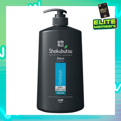 SHOKUBUTSU Men Peppermint Antibacterial Body Foam 900ml - Refresh
