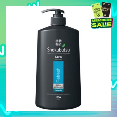 SHOKUBUTSU Men Peppermint Antibacterial Body Foam 900ml - Refresh