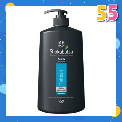 SHOKUBUTSU Men Peppermint Antibacterial Body Foam 900ml - Refresh