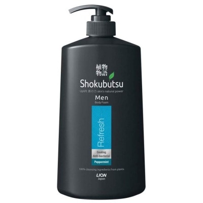 SHOKUBUTSU Men Peppermint Antibacterial Body Foam 900ml - Refresh