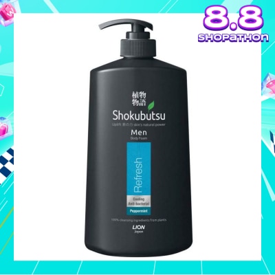 SHOKUBUTSU Men Peppermint Antibacterial Body Foam 900ml - Refresh