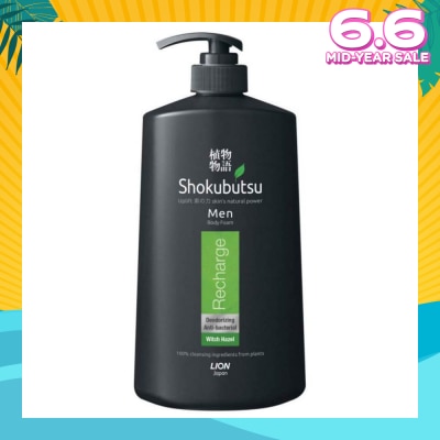 SHOKUBUTSU Men Body Foam 900ml - Recharge