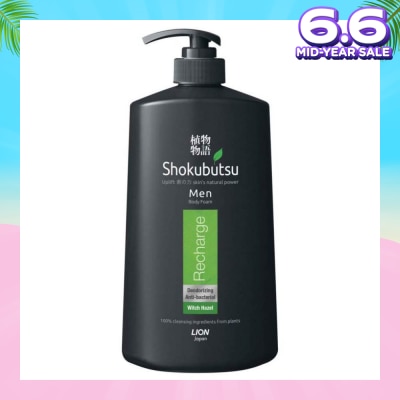 SHOKUBUTSU Men Body Foam 900ml - Recharge