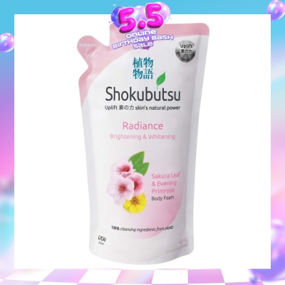 SHOKUBUTSU - Radiance Body Foam Refill 600ml - Brightening & Whitening