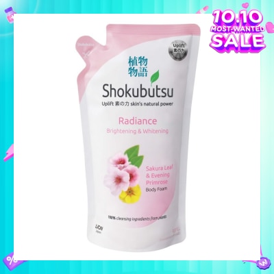 SHOKUBUTSU Radiance Body Foam Refill 600ml - Brightening & Whitening