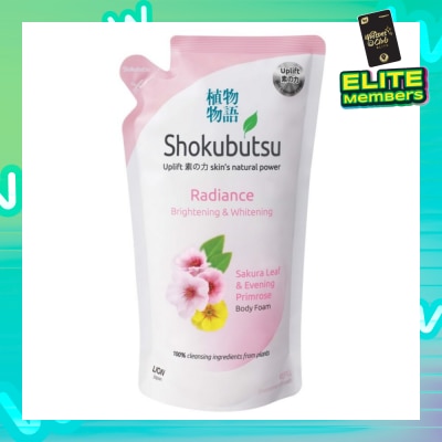 SHOKUBUTSU Radiance Body Foam Refill 600ml - Brightening & Whitening