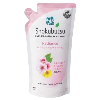 SHOKUBUTSU Radiance Body Foam Refill 600ml - Brightening & Whitening