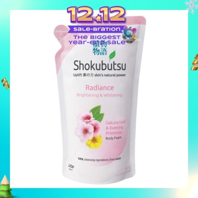SHOKUBUTSU Radiance Body Foam Refill 600ml - Brightening & Whitening