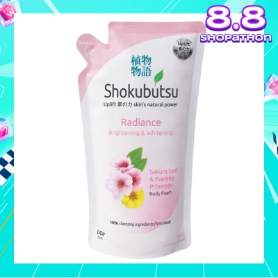 SHOKUBUTSU Radiance Body Foam Refill 600ml - Brightening & Whitening