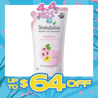 SHOKUBUTSU - Radiance Body Foam Refill 600ml - Brightening & Whitening