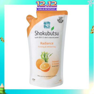SHOKUBUTSU Radiance Body Foam Refill 600ml - Firming & Whitening