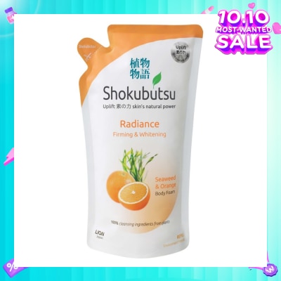 SHOKUBUTSU Radiance Body Foam Refill 600ml - Firming & Whitening