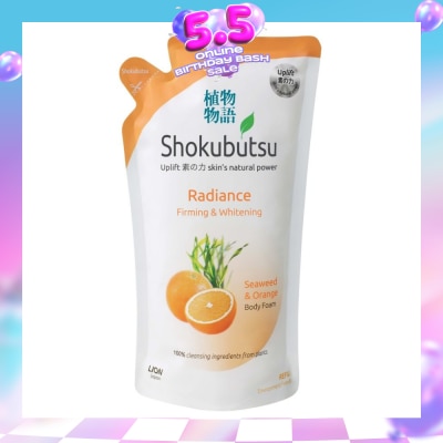 SHOKUBUTSU - Radiance Body Foam Refill 600ml - Firming & Whitening