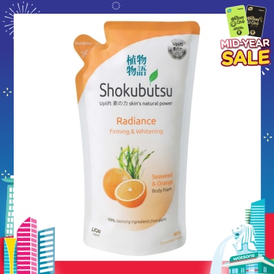 SHOKUBUTSU Radiance Body Foam Refill 600ml - Firming & Whitening
