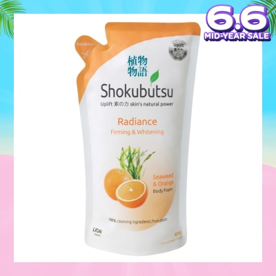 SHOKUBUTSU Radiance Body Foam Refill 600ml - Firming & Whitening