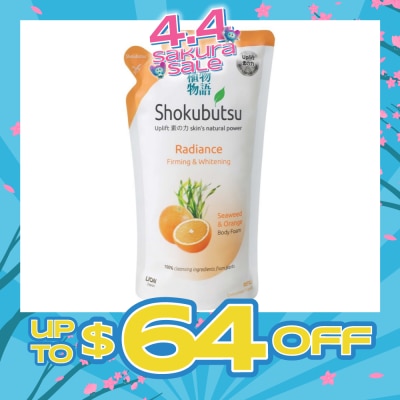 SHOKUBUTSU - Radiance Body Foam Refill 600ml - Firming & Whitening