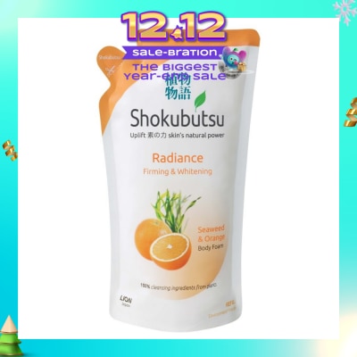 SHOKUBUTSU Radiance Body Foam Refill 600ml - Firming & Whitening